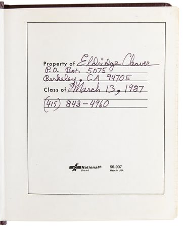 Lot #4021 Eldridge Cleaver’s (3) Notebook Journals with Over (160) Pages of Handwritten Notes - Image 3