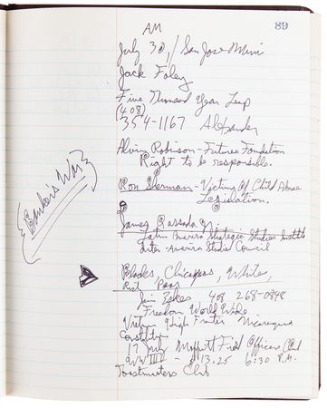 Lot #4021 Eldridge Cleaver’s (3) Notebook Journals with Over (160) Pages of Handwritten Notes - Image 6