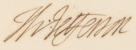 Lot #4002 Thomas Jefferson Document Signed as Secretary of State, Acknowledging France's Tribute 