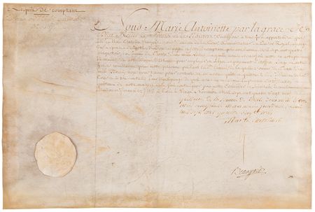 Lot #4015 Marie Antoinette Document Signed, Acknowledging Extravagant Royal Household Expenditures - Image 2
