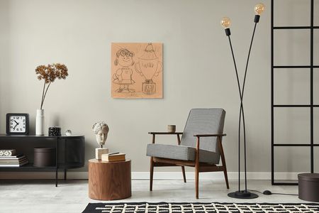 Lot #4049 Charles Schulz Huge Oversized Original Signed Sketch of Lucy van Pelt - Image 3