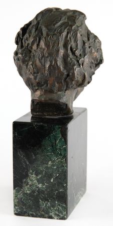 Lot #4102 Albert Einstein Bronze Bust by Margaret Sanders Adams - Image 2