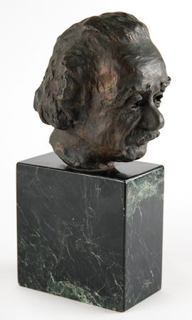 Lot #4102 Albert Einstein Bronze Bust by Margaret Sanders Adams - Image 3