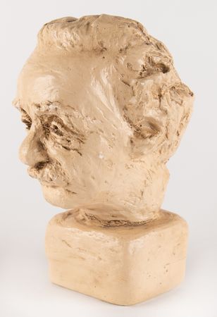 Lot #4101 Albert Einstein Plaster Bust by Margaret Sanders Adams - Image 2
