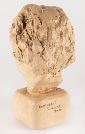 Lot #4101 Albert Einstein Plaster Bust by Margaret Sanders Adams - Image 3