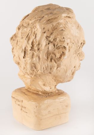 Lot #4101 Albert Einstein Plaster Bust by Margaret Sanders Adams - Image 4