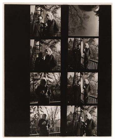 Lot #4105 Albert Einstein (2) Original Contact Sheet Photographs with Otto Nathan, Helen Dukas, and Margot Einstein - Image 4