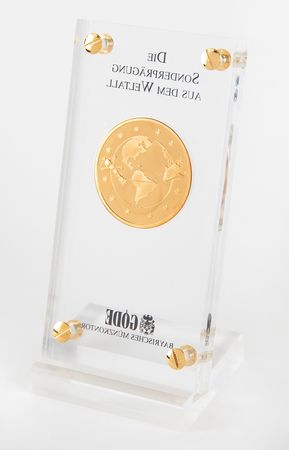 Lot #385 Foton-9 Medallion Honoring German Astronauts (Attested as Flown) - Image 2