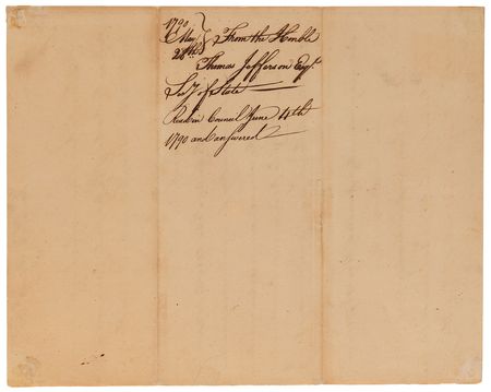 Lot #4 Thomas Jefferson Letter Signed as Secretary of State, Forwarding Thomas Mifflin Legislation Allowing Slavery in Tennessee Territory (May 1790) - Image 3