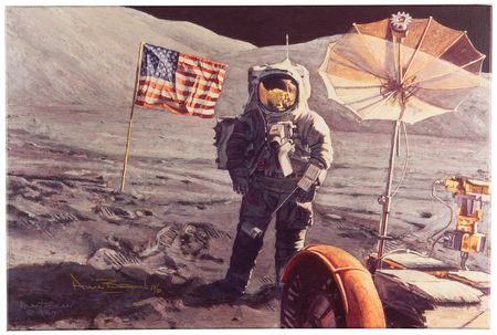 Lot #379 Alan Bean Signed Canvas Giclee Print: 'Savoring the Moment' (Ltd. Ed. #57/80) - Image 1