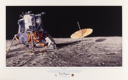 Lot #380 Alan Bean Signed Lithograph: 'Home Sweet Home' (Ltd. Ed. #57/85) - Image 1
