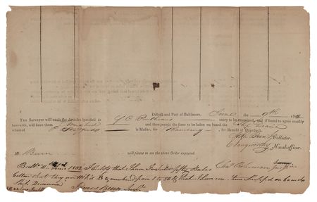 Lot #284 Edward Langworthy Partial Document Signed - Image 1