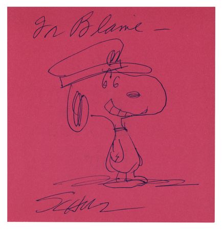 Lot #416 Charles Schulz Original Sketch of Snoopy - Image 1