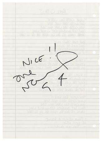 Lot #697 Oasis: Noel Gallagher Handwritten and Signed Lyrics for 'Roll with It' - Image 2
