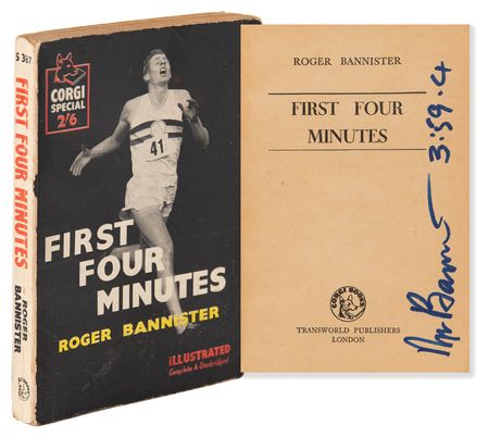 Lot #516 Roger Bannister Signed Book - First Four Minutes (Corgi Books) - Image 1