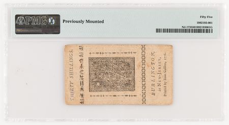 Lot #268 John Hart Signed Revolutionary War-Dated New Jersey Colonial Currency - PMG About Uncirculated 55 - Image 2