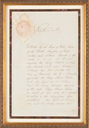 Lot #304 Queen Victoria Document Signed - Image 3