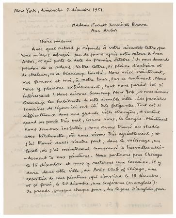 Lot #408 Jean Dubuffet Autograph Letter Signed - Image 1