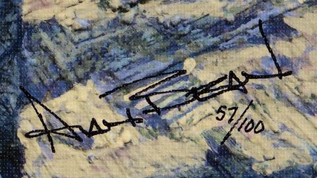 Lot #381 Alan Bean Signed Canvas Giclee Print: 'Getting Ready to Ride' (Ltd. Ed. #57/100) - Image 2