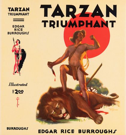 Lot #439 Edgar Rice Burroughs: Tarzan Triumphant Original Unused Dust Jacket - Image 2