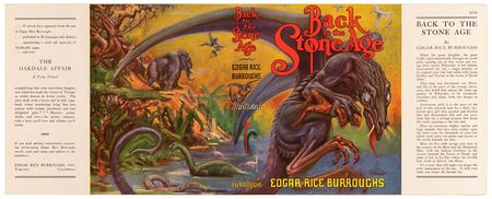 Lot #440 Edgar Rice Burroughs: Back to the Stone Age Original Unused Dust Jacket - Image 1