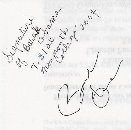 Lot #163 Barack Obama Signature - Image 1