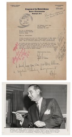 Lot #144 Lyndon B. Johnson Typed Letter Signed: