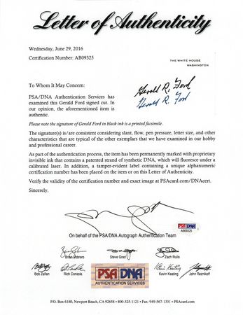 Lot #111 Gerald Ford Signed White House Card - Image 2