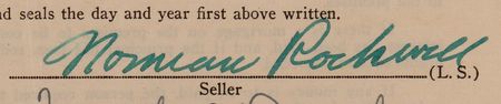 Lot #404 Norman Rockwell (2) Documents Signed for the Sale of His Vermont Farmhouse - Image 3