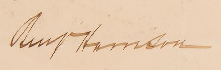 Lot #45 Benjamin Harrison Typed Letter Signed: 