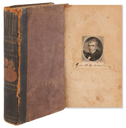 Lot #129 William Henry Harrison Incredibly Rare Signed Engraving - Image 1