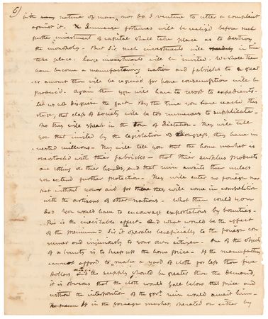 Lot #21 John Tyler Autograph Manuscript Speech - 
