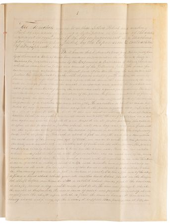 Lot #15 Andrew Jackson Document Signed as President, Issuing a Patent for 