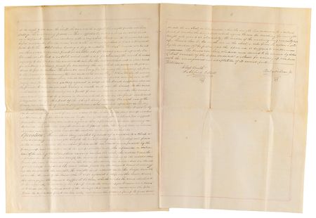 Lot #15 Andrew Jackson Document Signed as President, Issuing a Patent for 
