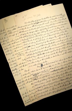 Lot #362 Charles Lindbergh Handwritten New York Times Manuscript on Advances in Air Travel: 