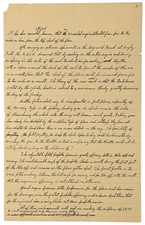 Lot #362 Charles Lindbergh Handwritten New York Times Manuscript on Advances in Air Travel: 