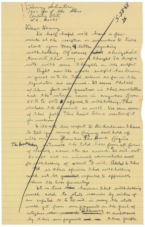 Lot #167 Ronald Reagan Draft Autograph Letter Signed on California Tax Policy: 