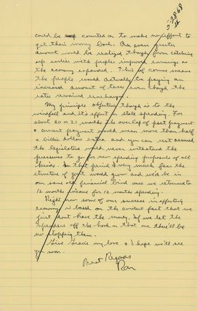 Lot #167 Ronald Reagan Draft Autograph Letter Signed on California Tax Policy: 