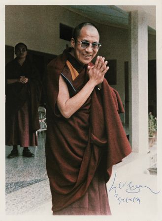 Lot #257 Dalai Lama Signed Photograph - Image 1