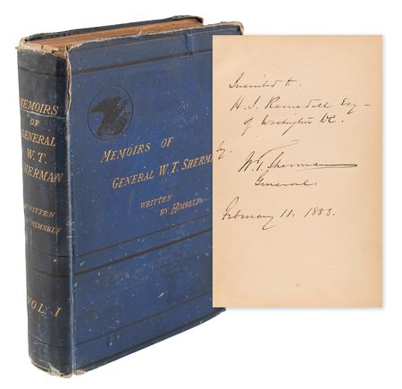 Lot #358 William T. Sherman Signed Book - Memoirs - Image 1