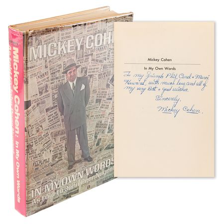 Lot #256 Mickey Cohen Signed Book - In My Own Words - Image 1