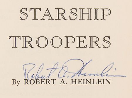 Lot #458 Robert A. Heinlein Twice-Signed Book - Starship Troopers - Image 3