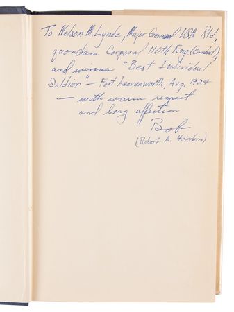 Lot #458 Robert A. Heinlein Twice-Signed Book - Starship Troopers - Image 5