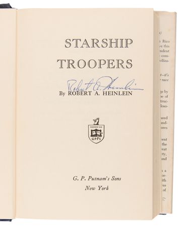 Lot #458 Robert A. Heinlein Twice-Signed Book - Starship Troopers - Image 6