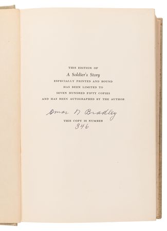Lot #342 Omar Bradley Signed Book - A Soldier's Story (Ltd. Ed. #346/750) - Image 4