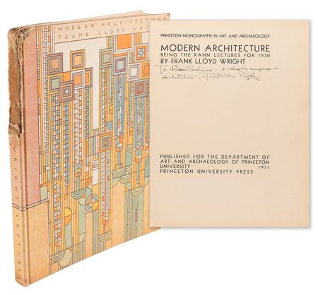 Lot #413 Frank Lloyd Wright Signed Book - Modern Architecture - Image 1