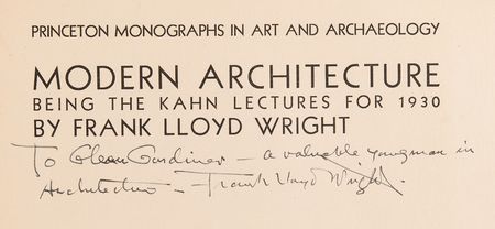 Lot #413 Frank Lloyd Wright Signed Book - Modern Architecture - Image 2