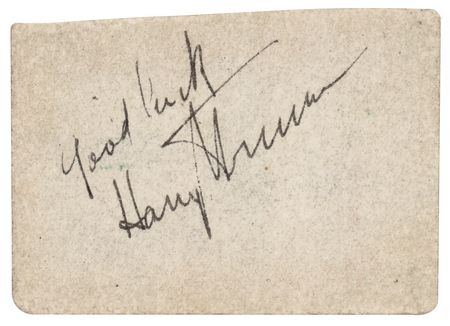 Lot #192 Harry S. Truman Signed Photograph - Image 1