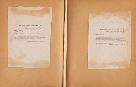 Lot #36 Abraham Lincoln: The Civil War Scrapbook of Abraham Jonas, State Legislator, Valued Friend of Lincoln, Father of Union and Confederate Soldiers - Containing (120+) Pages of Period Clippings and Publications (Both Sides of the Conflict) - Image 7
