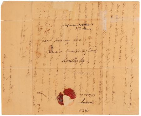 Lot #11 John Quincy Adams Franking Signature as Secretary of State - Image 3